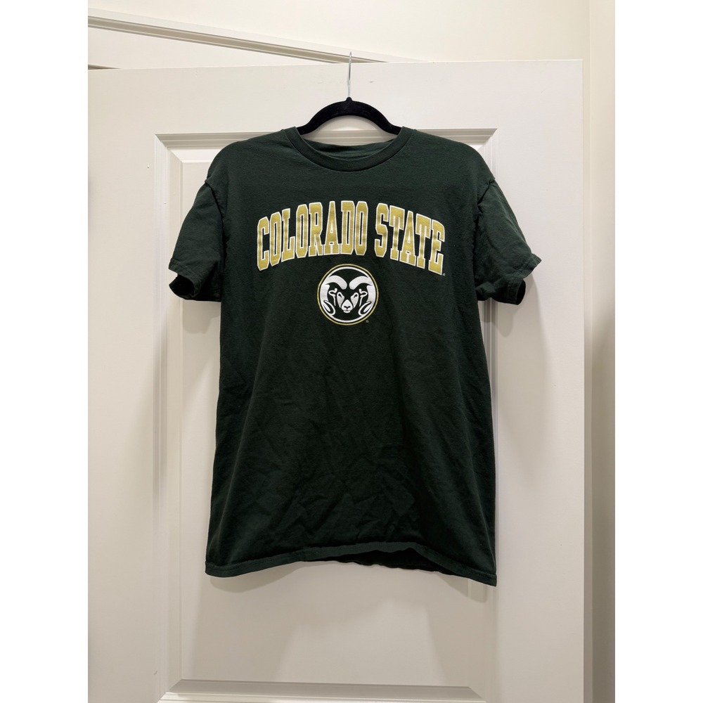 Perrin Colorado State Rams T-Shirt Mens Medium Green Collegiate Graphic Tee